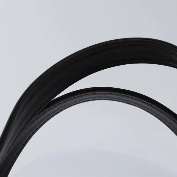 BURBERRY Hand Bag Nylon Leather Brown Silver Auth - Picture 10 of 16